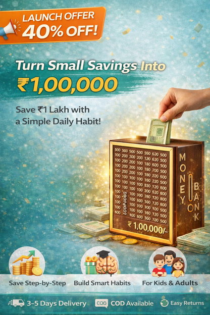 1 Lakh Saving Challenge Box – Smart Money Habit Builder for Kids and Adults.