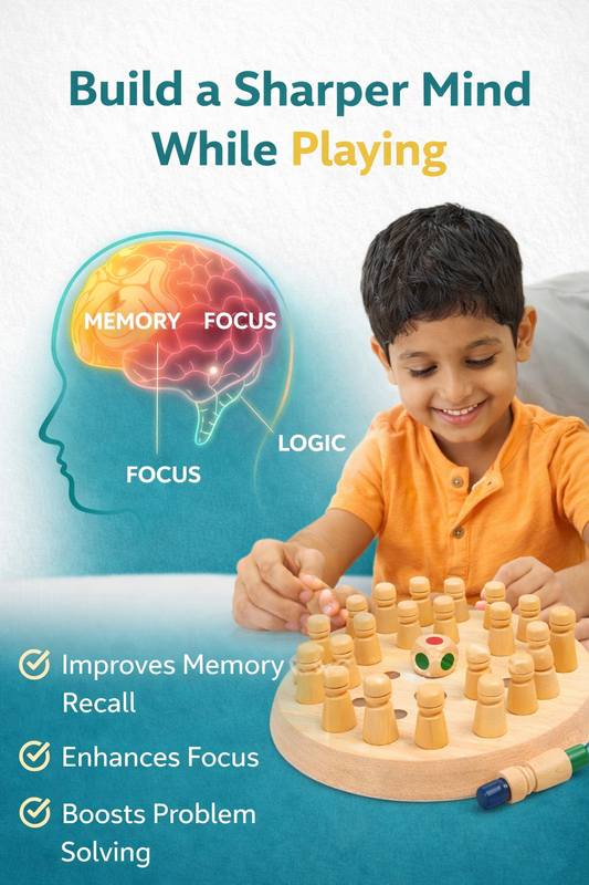 Wooden Memory Match Stick Chess Game.